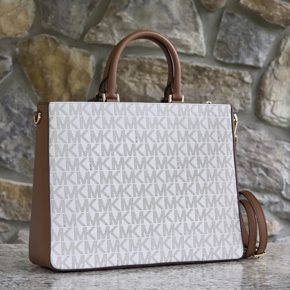 Michael Kors Jessie Logo Large Satchel - Picture 3 of 10